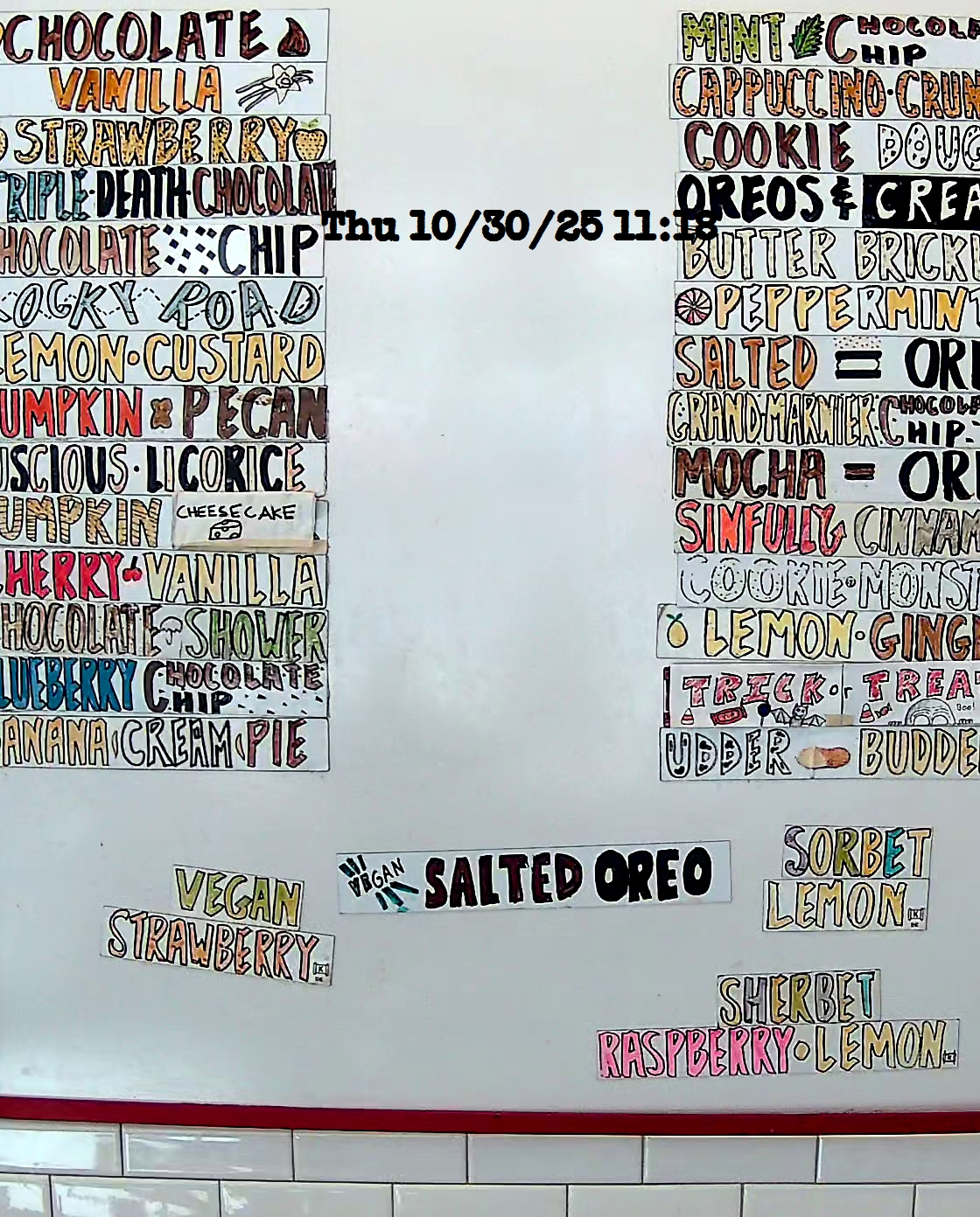 Bonnie Brae Ice Cream Flavors