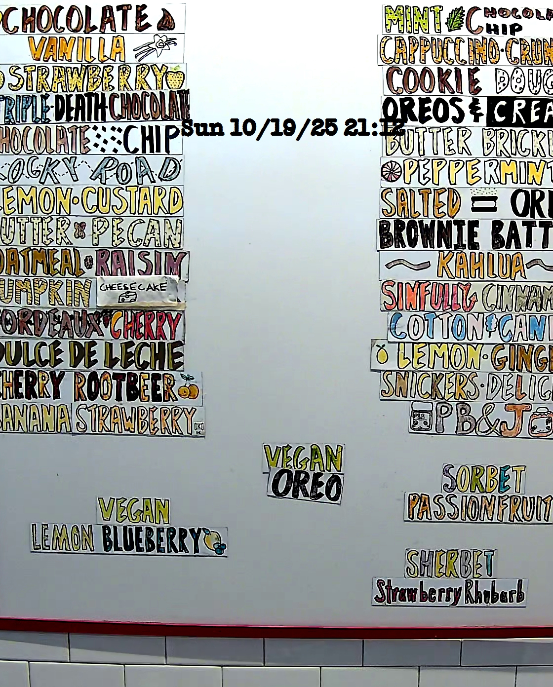 Bonnie Brae Ice Cream Flavors