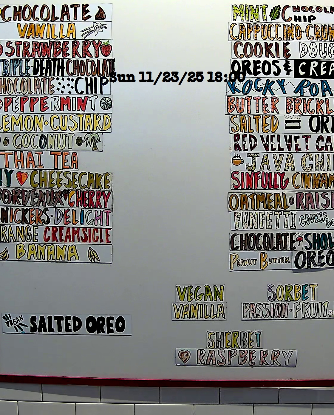 Bonnie Brae Ice Cream Flavors